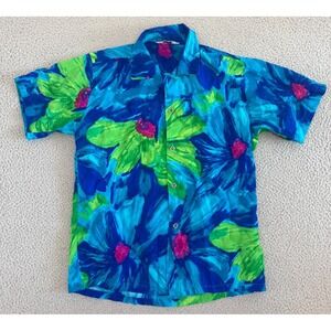 Vintage 1950s Paradise Hawaii Hawaiian Shirt Mens Large Psychedelic Aloha Shirt